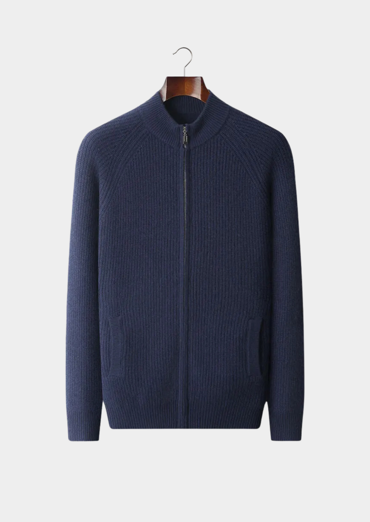 Premium Cashmere Ribbed Cardigan | Apuro