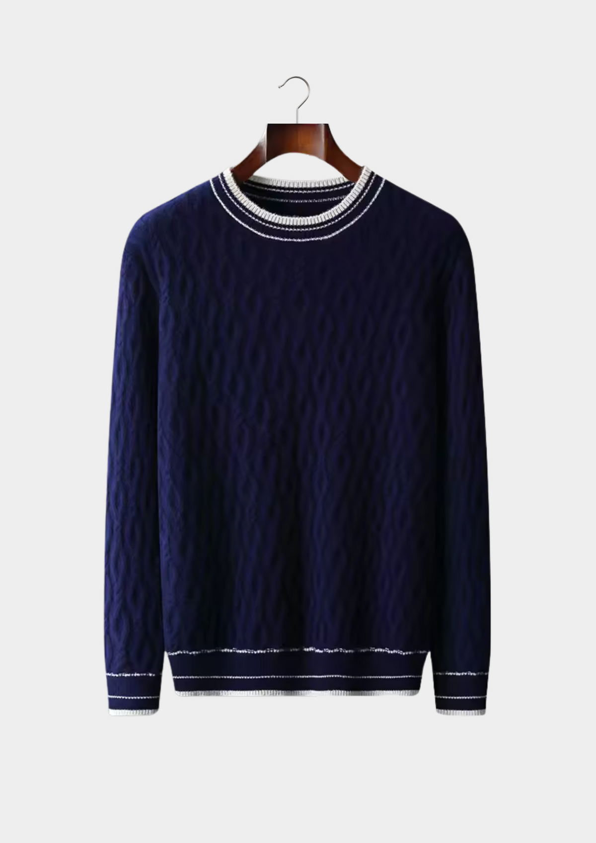 Pure Extra-Fine Merino Wool Jacquard Crewneck | Apuro