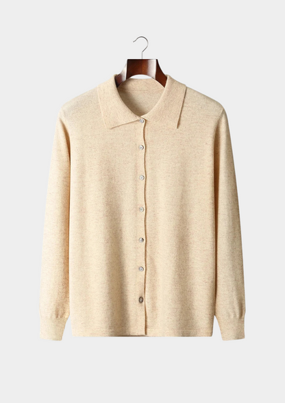 Pure Extra-Fine Merino Wool Polo Cardigan | Apuro