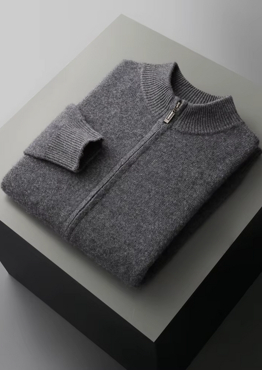 Pure Extra-Fine Merino Wool Dark Gray Luzzo Set | Apuro