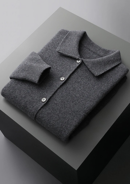 Pure Extra-Fine Merino Wool Button Overshirt | Apuro