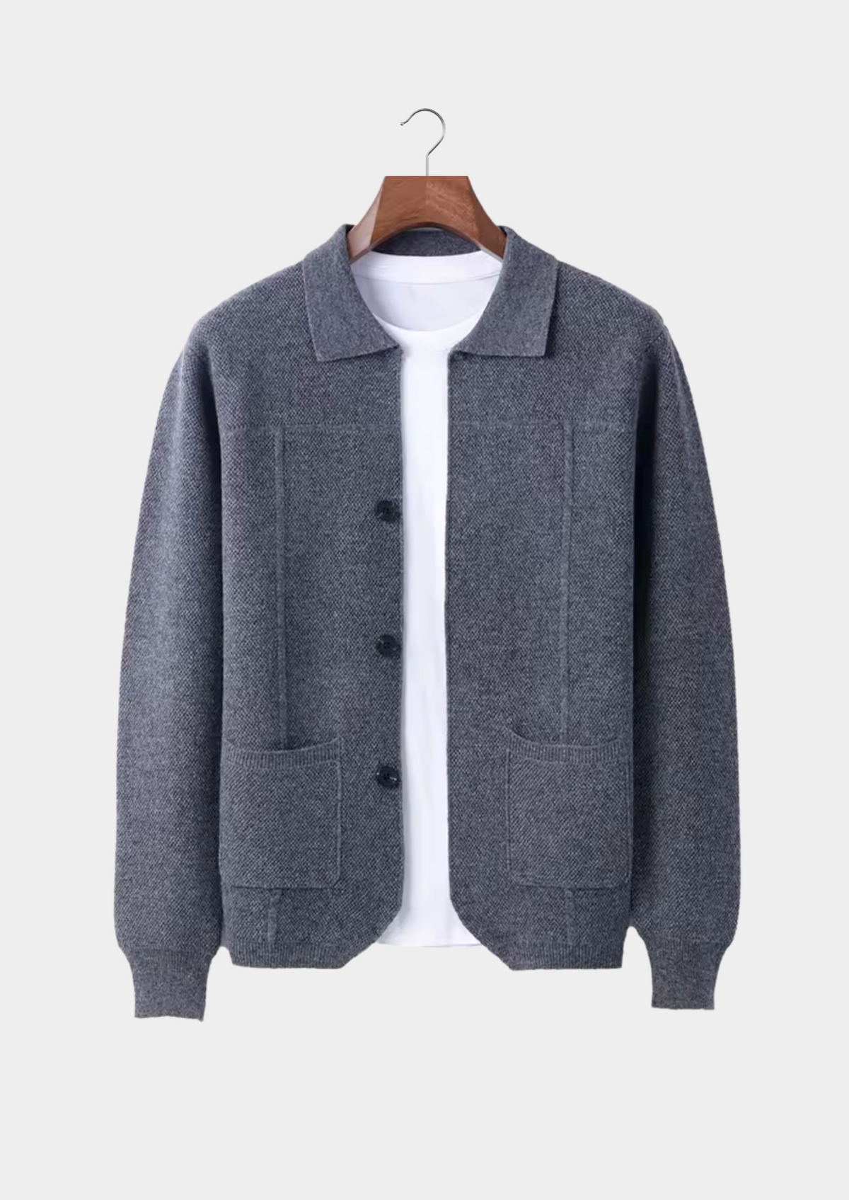 Pure Extra-Fine Merino Wool Button Overshirt | Apuro