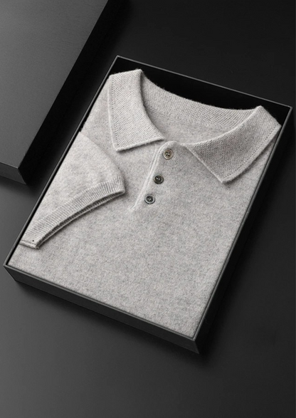 Premium Cashmere Classic Polo Shirt | Apuro