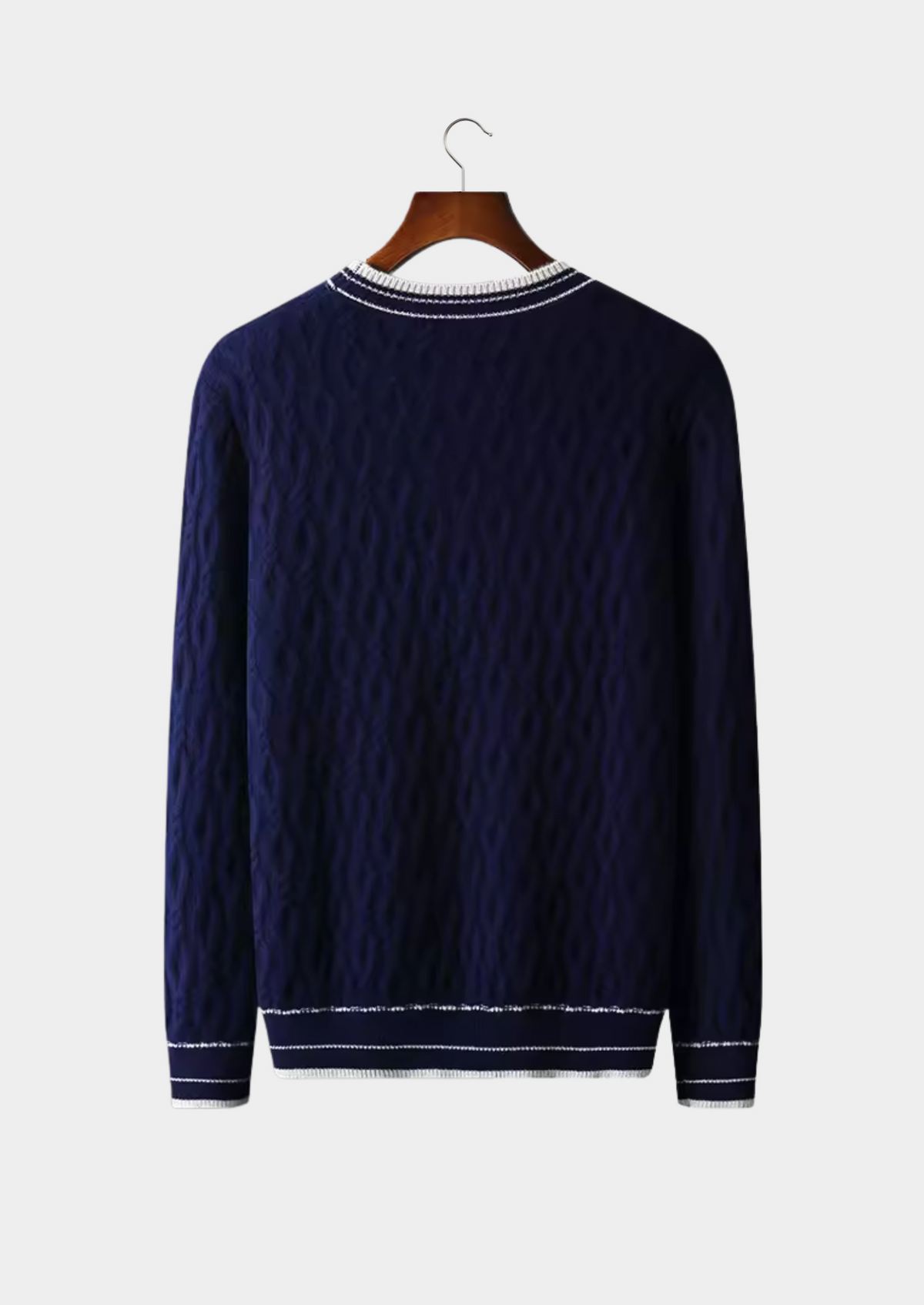 Pure Extra-Fine Merino Wool Jacquard Crewneck | Apuro