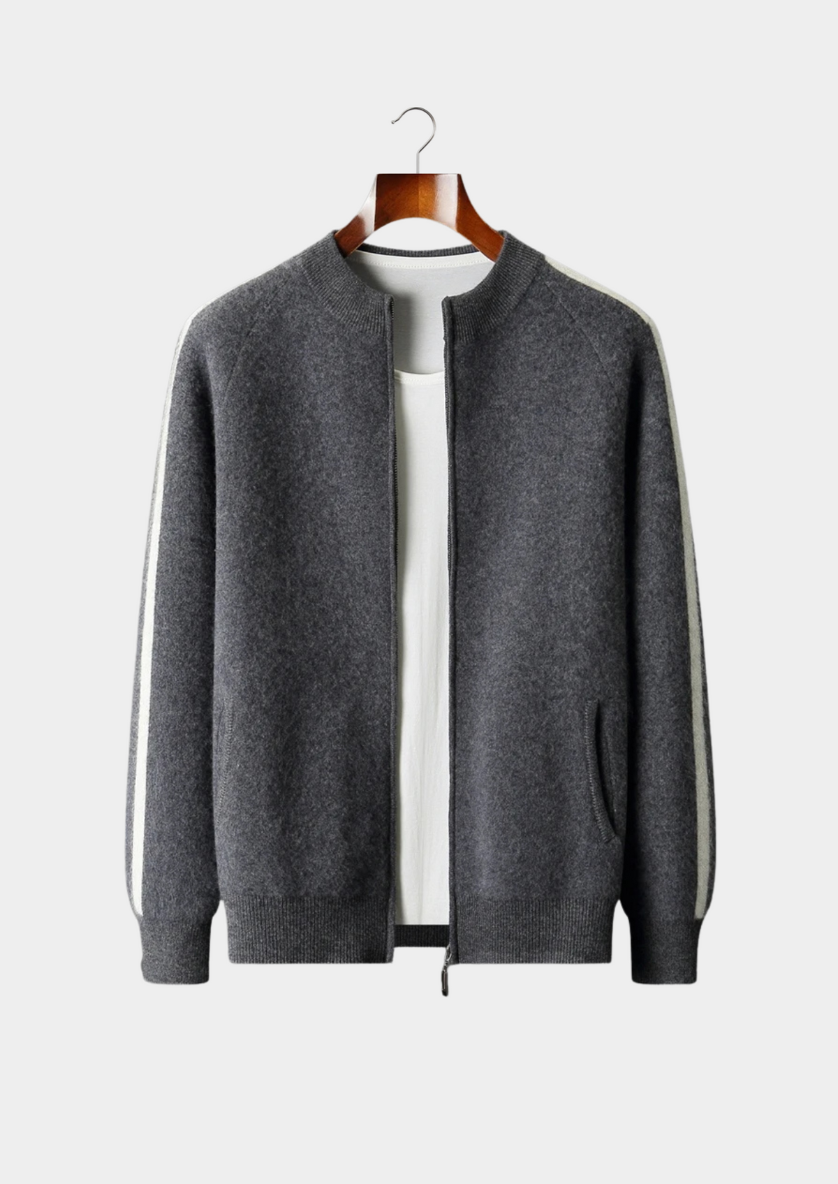 Pure Extra-Fine Merino Wool Striped Cardigan | Apuro