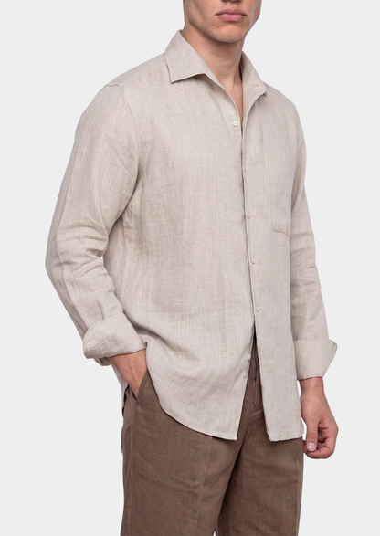 Amalfi Coastal Shirt - Light Beige | Apuro