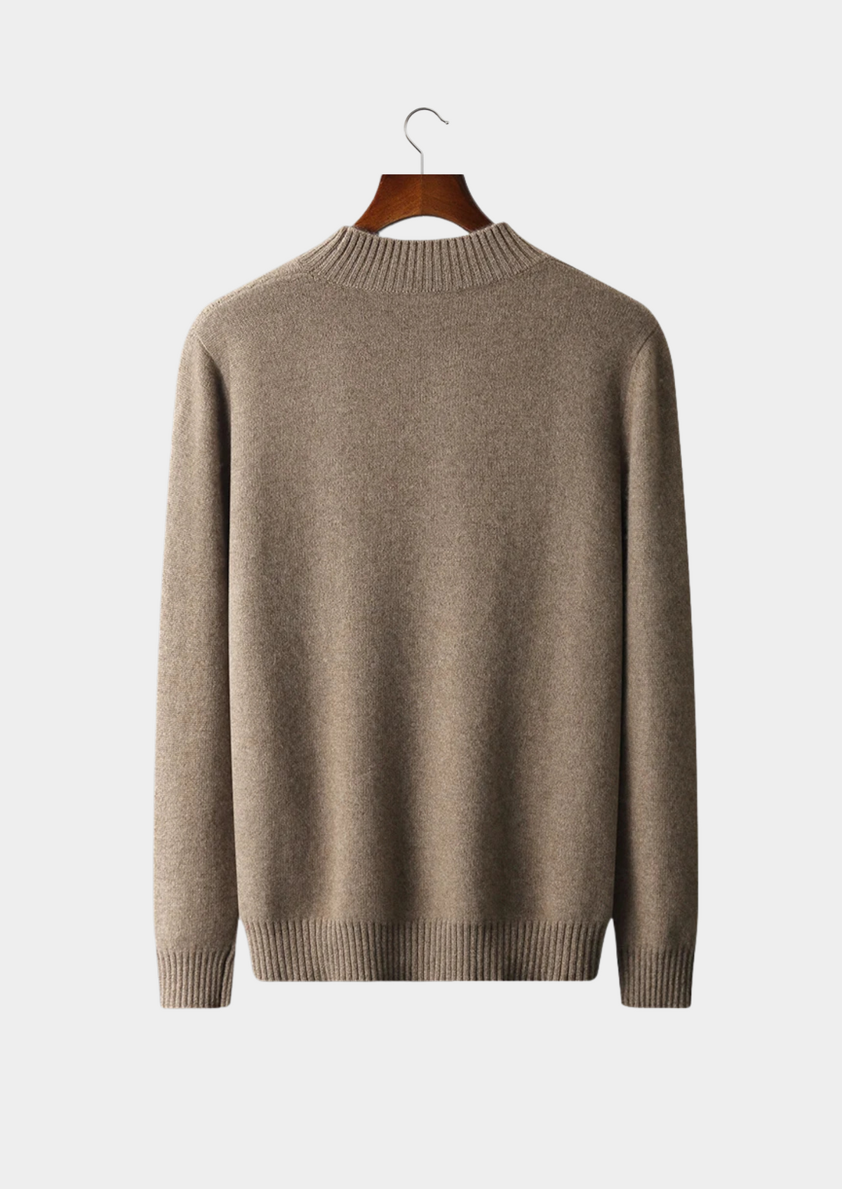 Pure Extra-Fine Merino Wool Jacquard Mockneck | Apuro
