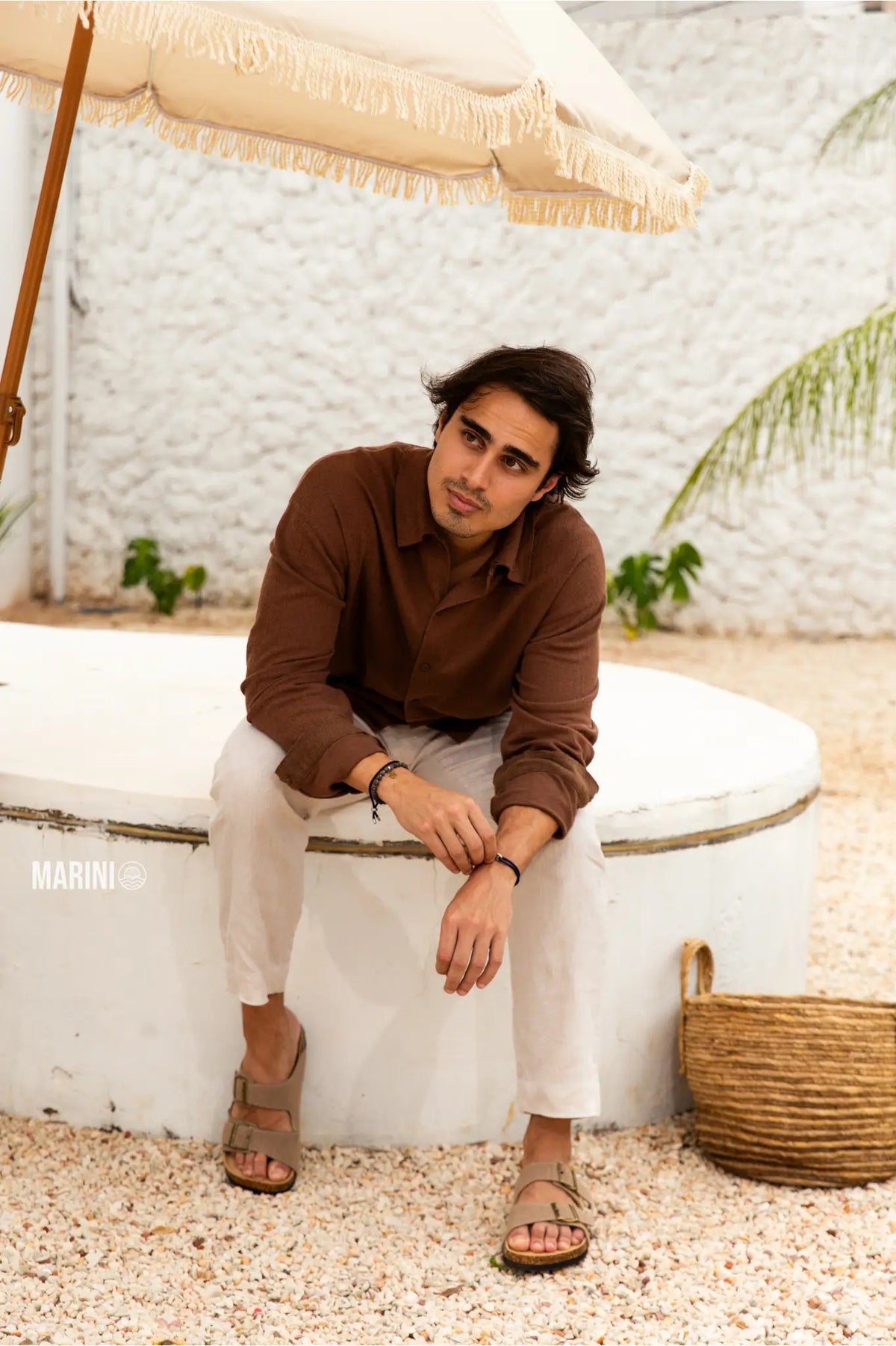 Maibulun Suede Arizona Sandals - Sand | Apuro