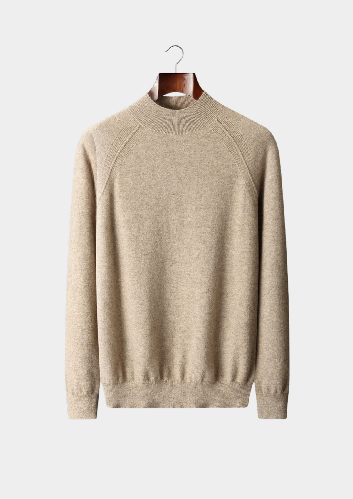 Pure Extra-Fine Merino Wool Raglan Mockneck | Apuro