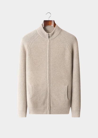 Premium Cashmere Ribbed Cardigan | Apuro