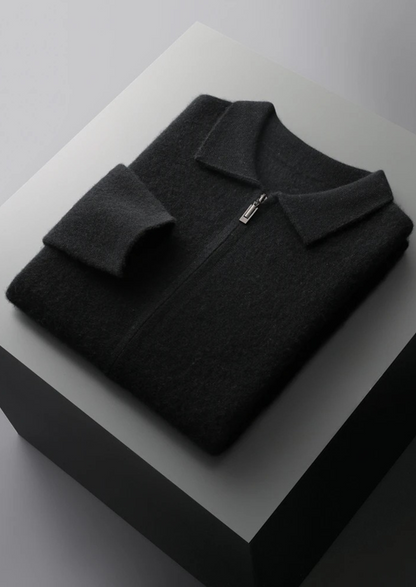 Premium Cashmere Zipper Cardigan | Apuro