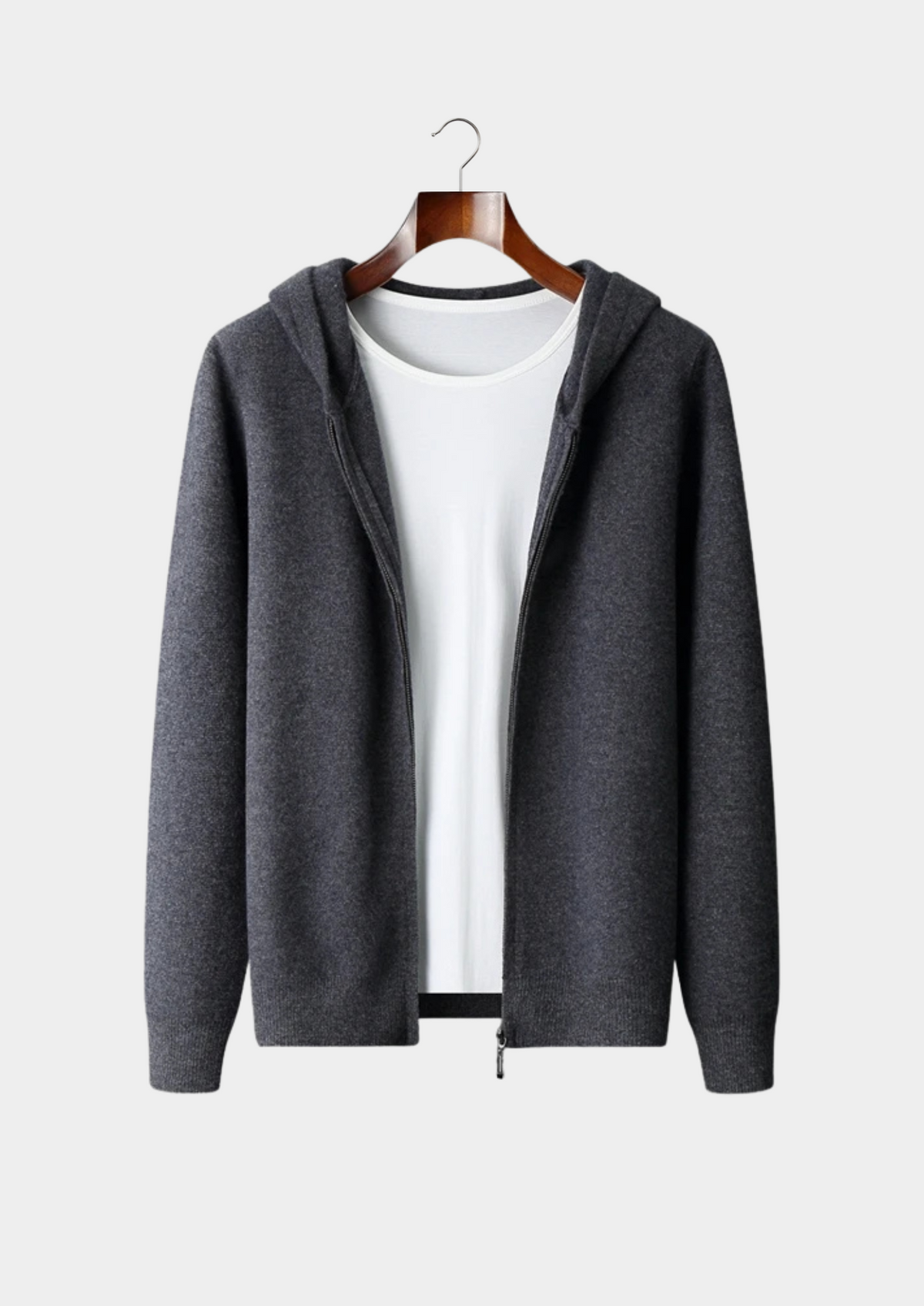 Premium Cashmere Zipper Hoodie | Apuro