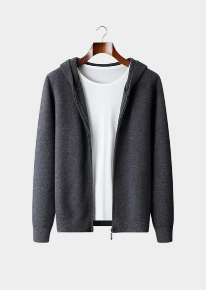 Premium Cashmere Zipper Hoodie | Apuro