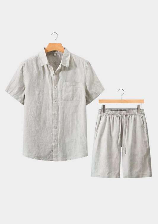 Dolcevita Shortsleeve Summer Set - Beige | Apuro