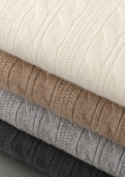 Pure Extra-Fine Merino Wool Cable Crewneck | Apuro