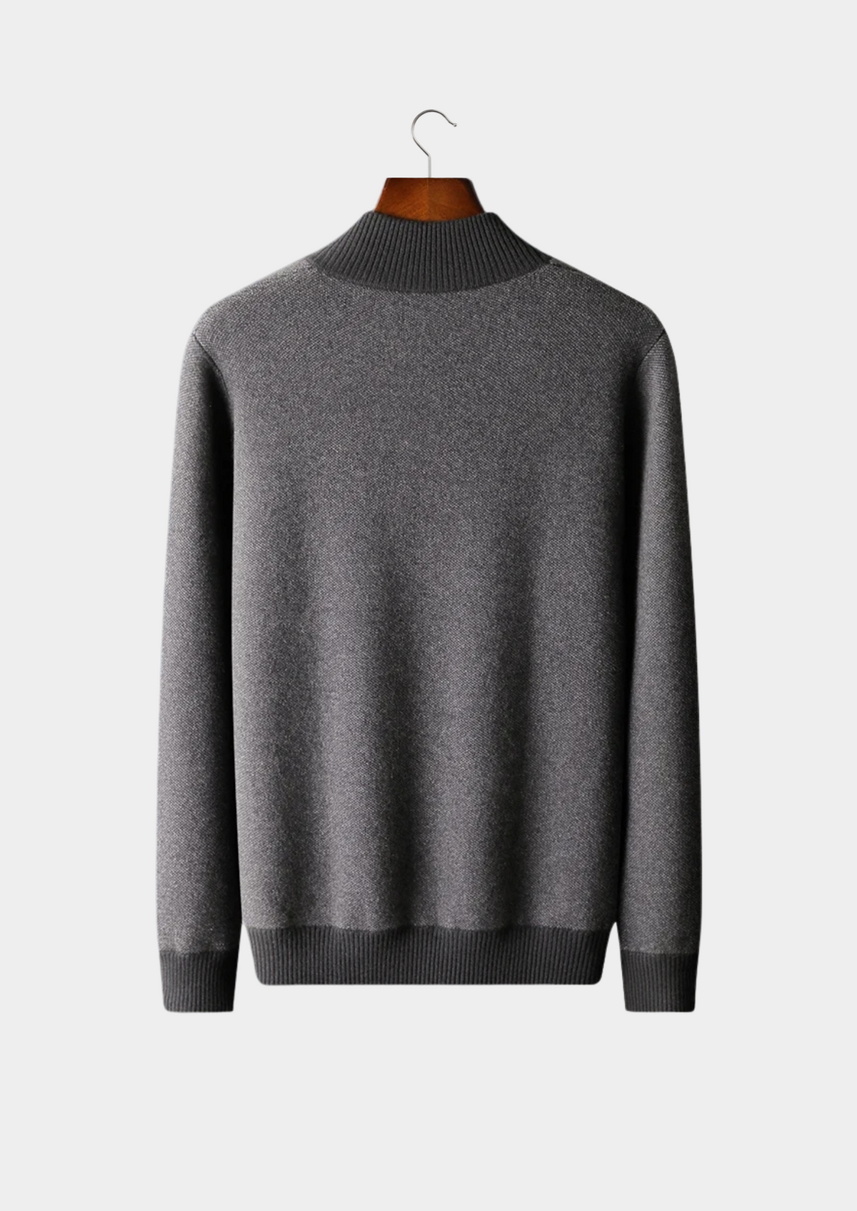 Premium Cashmere Jacquard Zip Cardigan | Apuro