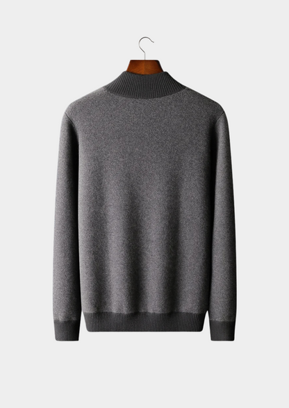 Premium Cashmere Jacquard Zip Cardigan | Apuro
