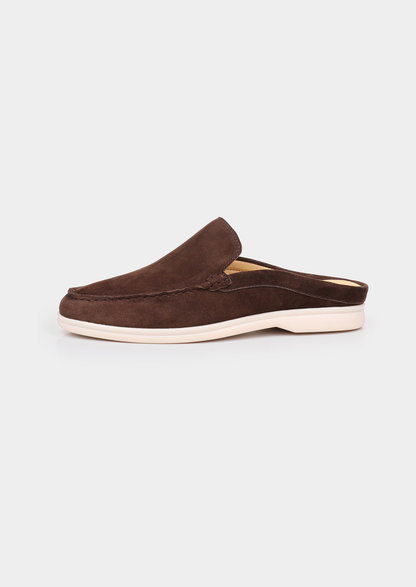 Coffee Marina Suede Slipper | Apuro
