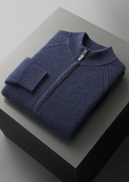 Premium Cashmere Ribbed Cardigan | Apuro