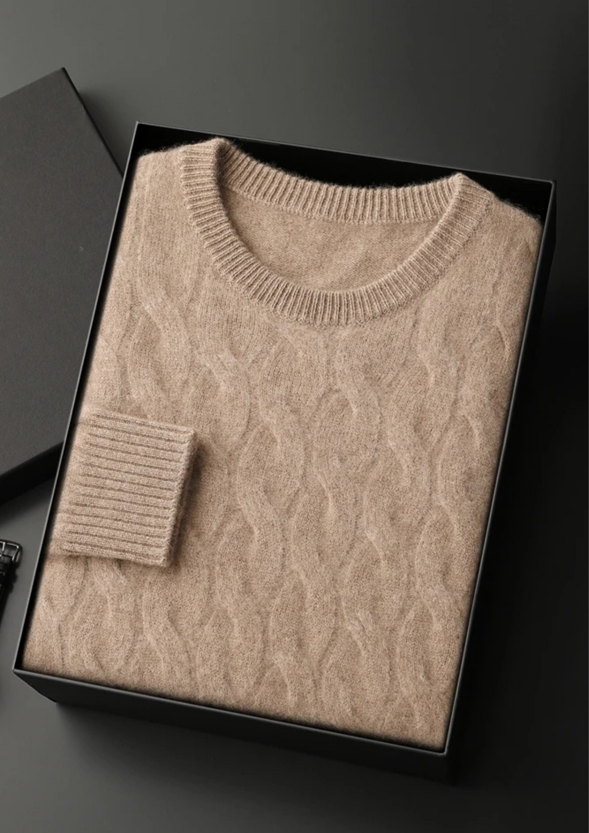 Premium Cashmere Cable Crewneck | Apuro