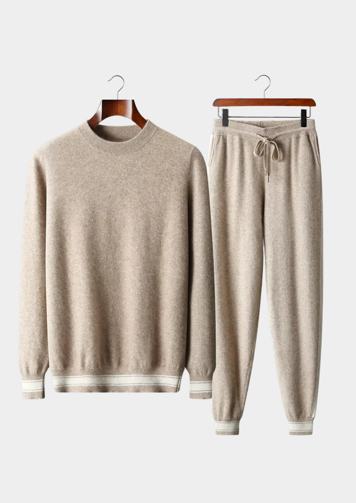 Premium Cashmere Sand Vienna Leisure Set | Apuro