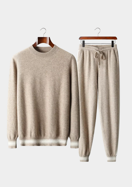 Premium Cashmere Sand Vienna Leisure Set | Apuro