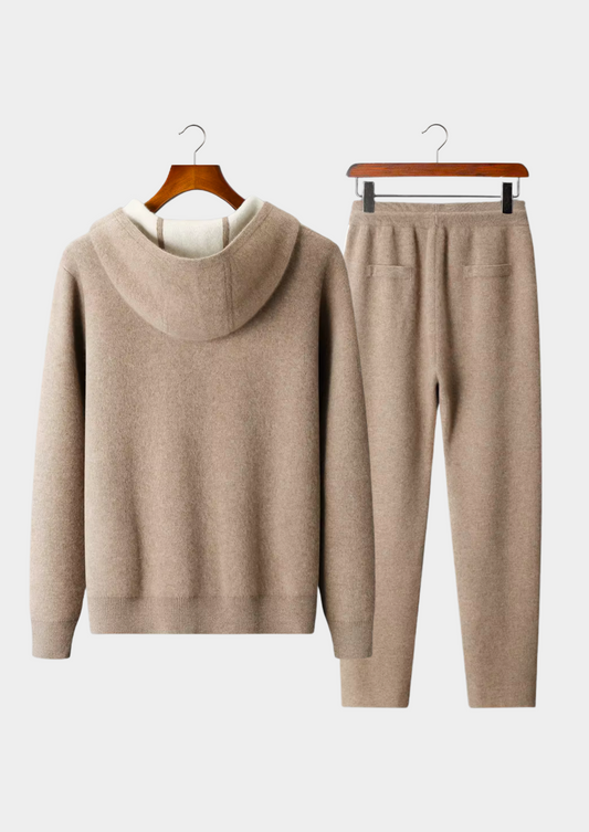 Premium Cashmere Beige Milano Leisure Set | Apuro