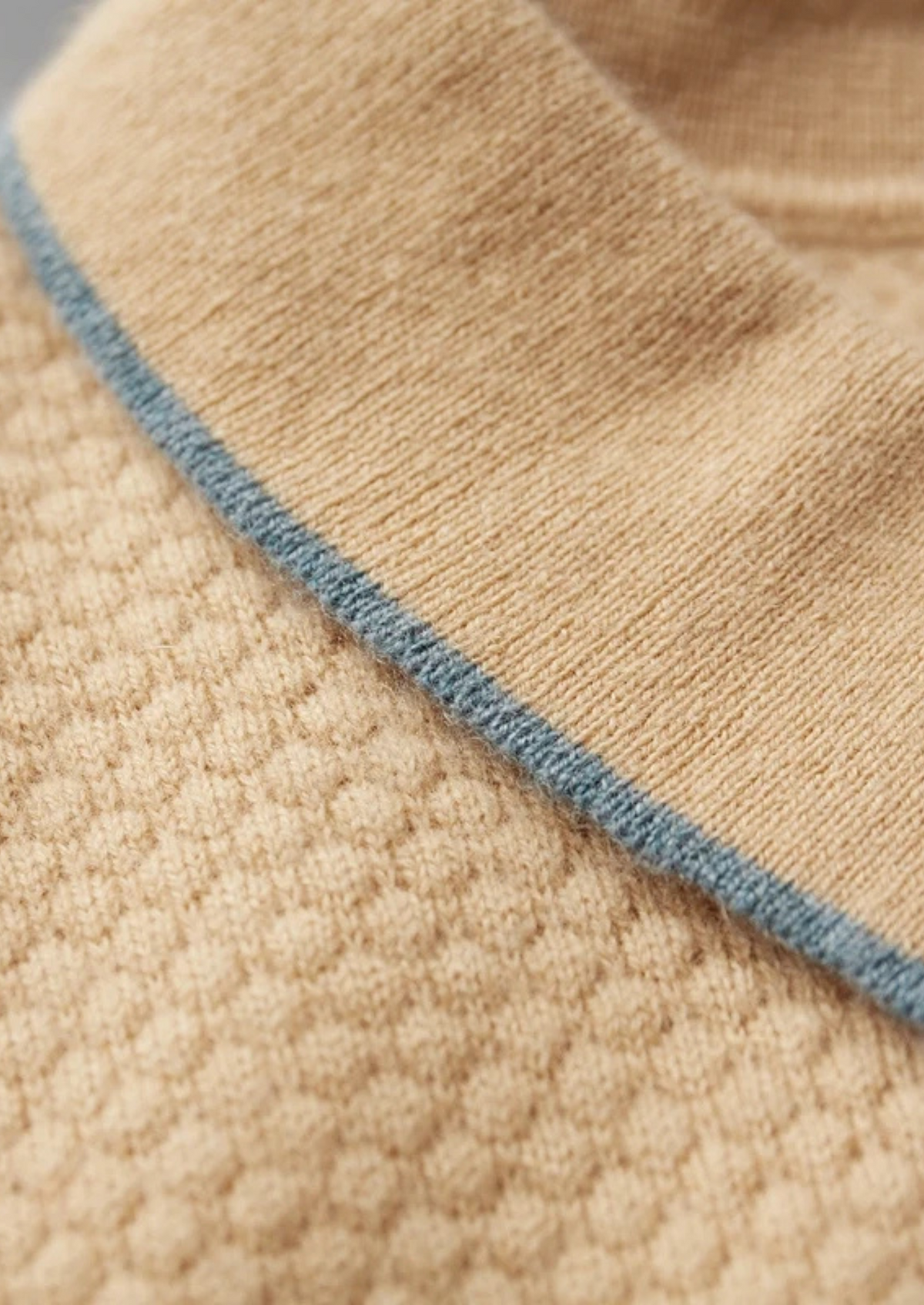 Premium Cashmere Mustard Two-Tone Polo | Apuro