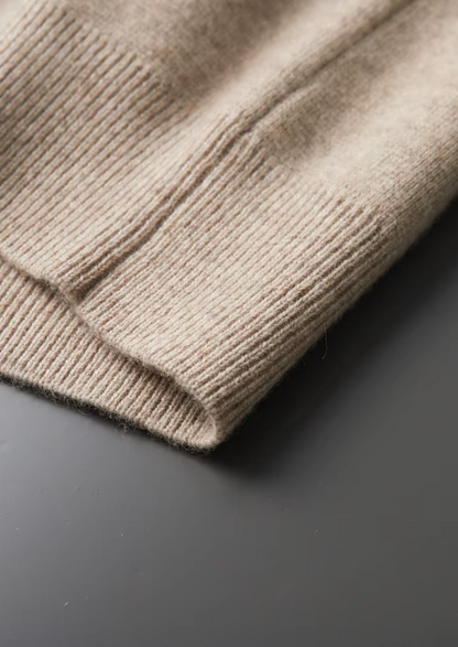 Pure Extra-Fine Merino Wool Zip Polo Cardigan | Apuro