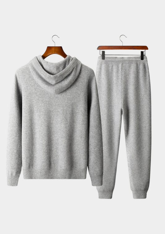 Premium Cashmere Light Gray Alain Leisure Set | Apuro