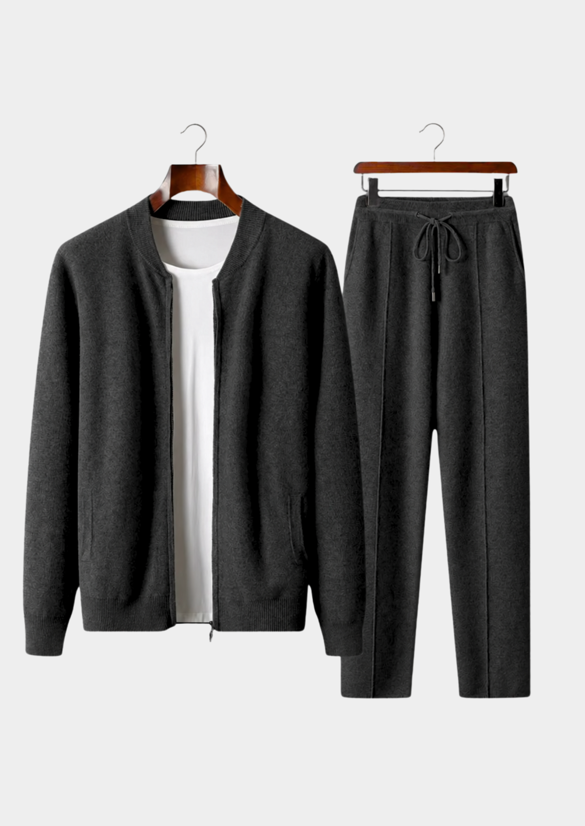 Pure Extra-Fine Merino Wool Black Falconi Set | Apuro