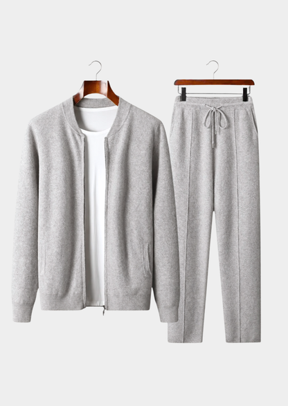 Pure Extra-Fine Merino Wool Light Gray Falconi Set | Apuro