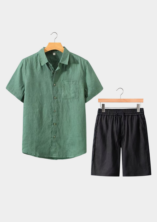 Dolcevita Shortsleeve Summer Set - Green/black | Apuro