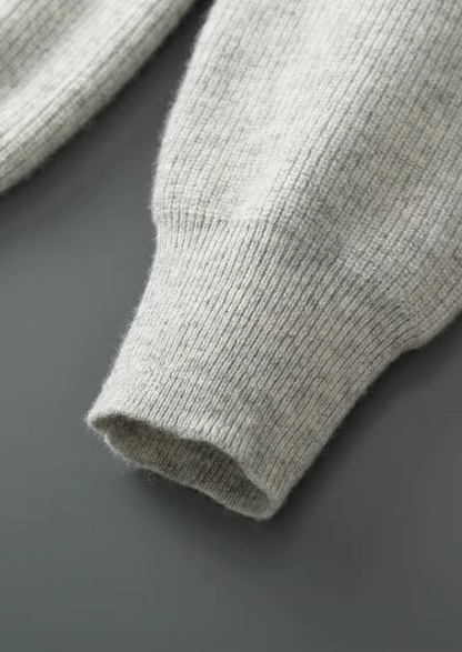 Pure Extra-Fine Merino Wool Ribbed Zip Hoodie | Apuro