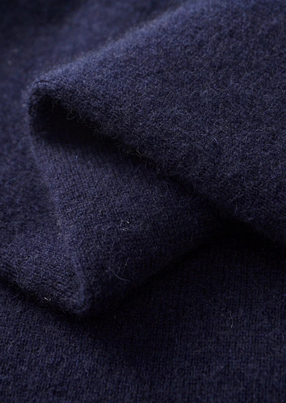 Pure Extra-Fine Merino Wool Two-Tone Polo Cardigan | Apuro