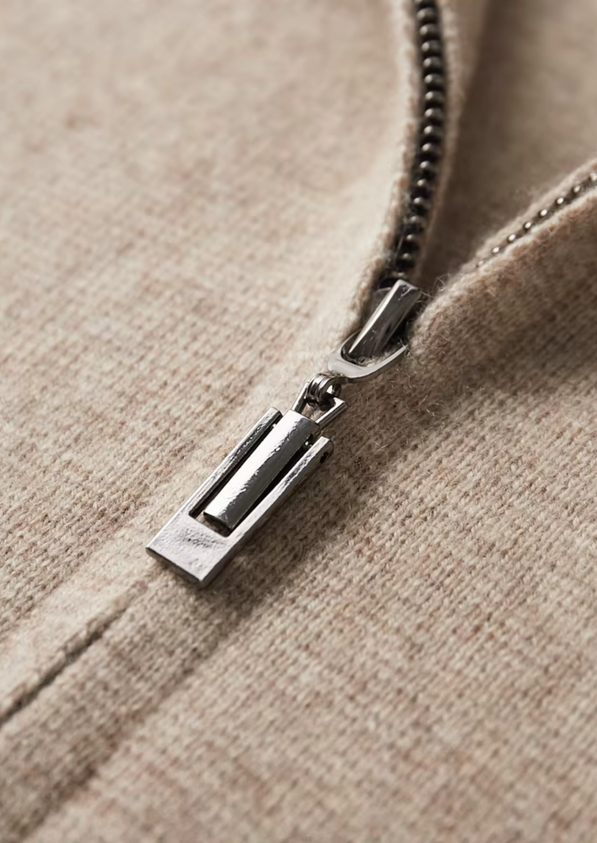 Pure Extra-Fine Merino Wool Zip Polo Cardigan | Apuro