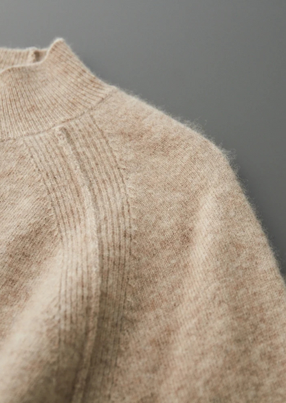 Pure Extra-Fine Merino Wool Raglan Mockneck | Apuro