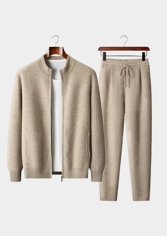 Premium Cashmere Sand Denis Leisure Set | Apuro