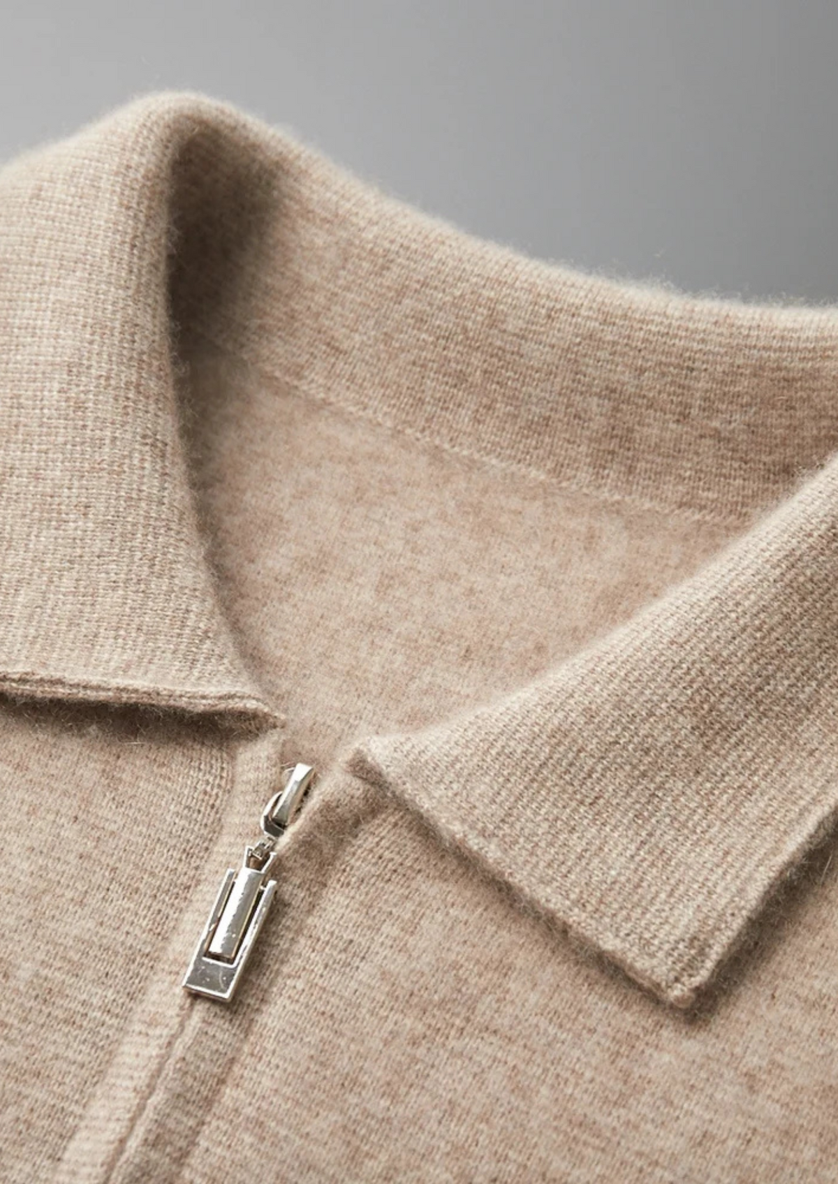 Premium Cashmere Zipper Cardigan | Apuro