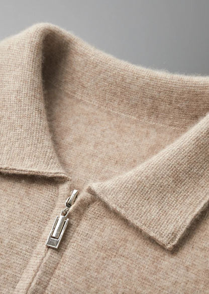 Premium Cashmere Zipper Cardigan | Apuro