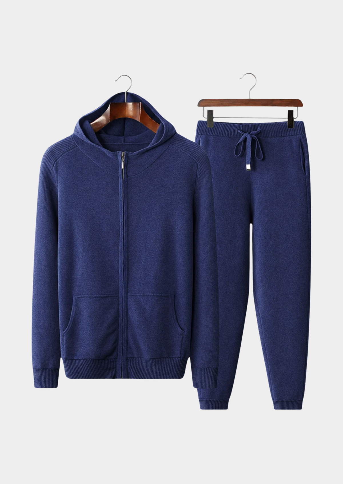 Premium Cashmere Navy Blue Kilian Leisure Set | Apuro