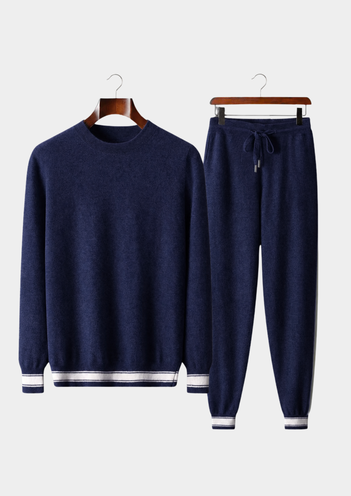 Premium Cashmere Navy Blue Vienna Leisure Set | Apuro