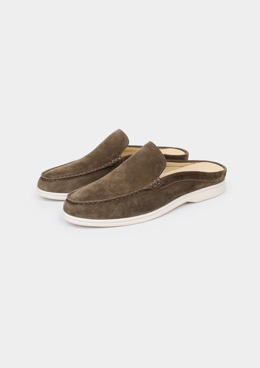 Olive Marina Suede Slipper | Apuro