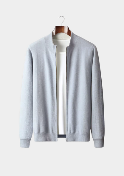 Pure Extra-Fine Merino Wool Zip Cardigan | Apuro