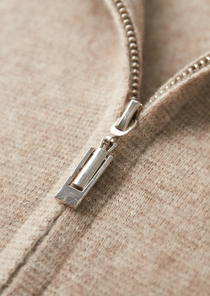 Premium Cashmere Zipper Cardigan | Apuro