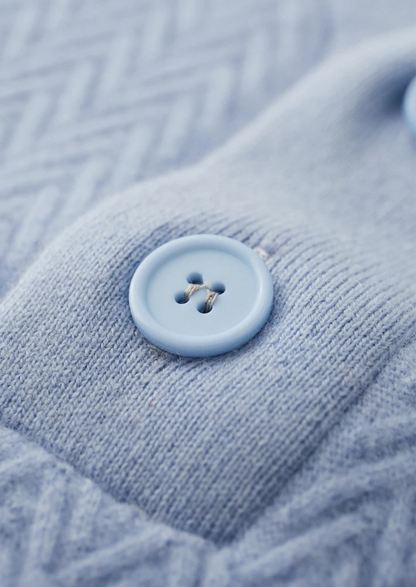 Premium Cashmere Zigzag Button Sweater | Apuro