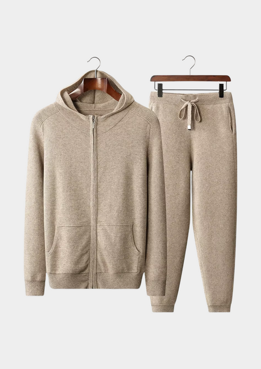 Premium Cashmere Sand Kilian Leisure Set | Apuro