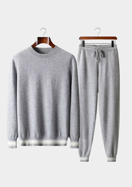 Premium Cashmere Light Gray Vienna Leisure Set | Apuro