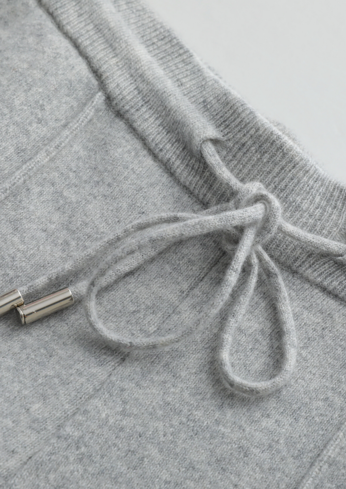 Pure Extra-Fine Merino Wool Light Gray Luzzo Set | Apuro