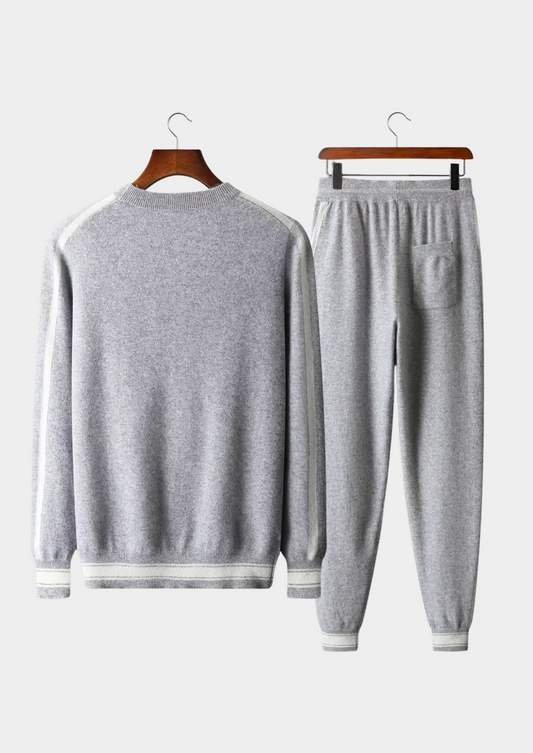 Premium Cashmere Light Gray Vienna Leisure Set | Apuro
